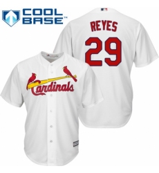 Men's Majestic St. Louis Cardinals #29 lex Reyes Replica White Home Cool Base MLB Jersey