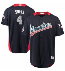 Men's Majestic Tampa Bay Rays #4 Blake Snell Game Navy Blue American League 2018 MLB All-Star MLB Jersey