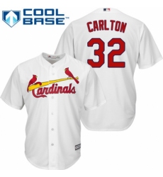 Youth Majestic St. Louis Cardinals #32 Steve Carlton Replica White Home Cool Base MLB Jersey
