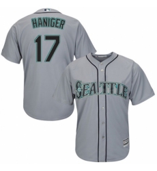 Youth Majestic Seattle Mariners #17 Mitch Haniger Authentic Grey Road Cool Base MLB Jersey