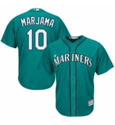 Youth Majestic Seattle Mariners #10 Mike Marjama Replica Teal Green Alternate Cool Base MLB Jersey