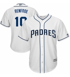 Men's Majestic San Diego Padres #10 Hunter Renfroe Replica White Home Cool Base MLB Jersey