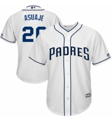 Men's Majestic San Diego Padres #20 Carlos Asuaje Replica White Home Cool Base MLB Jersey