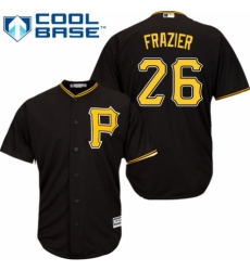 Men's Majestic Pittsburgh Pirates #26 Adam Frazier Replica Black Alternate Cool Base MLB Jersey