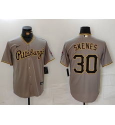 Men's Pittsburgh Pirates #30 Paul Skenes Grey Stitched Jersey