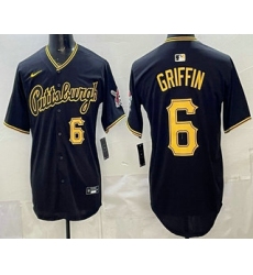 Men's Pittsburgh Pirates #6 Konnor Griffin Black Alternate Limited Jersey
