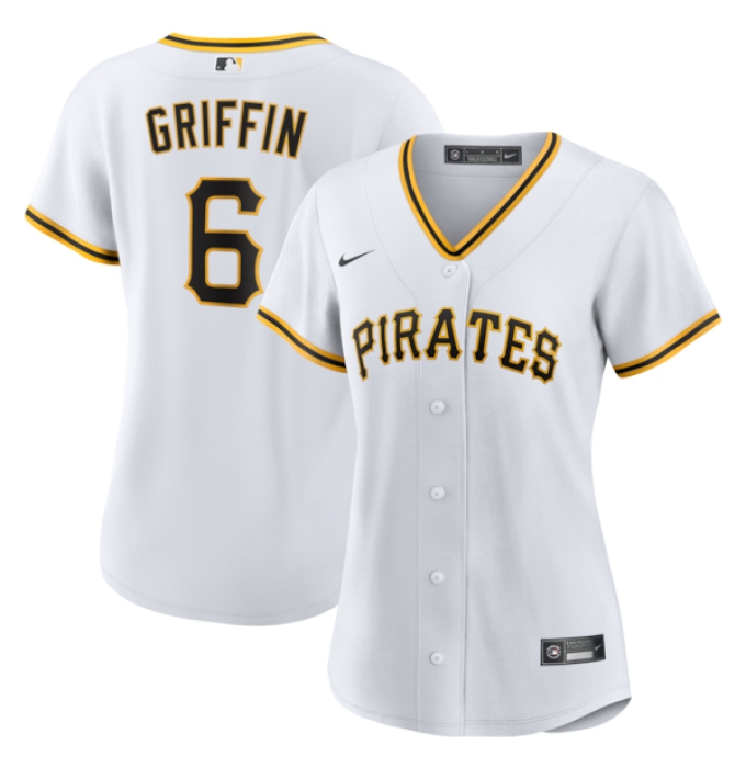 Women's Pittsburgh Pirates #6 Konnor Griffin Nike White Home Replica Jersey