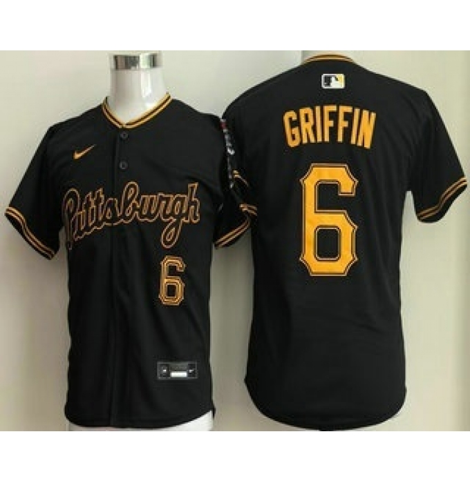 Youth Pittsburgh Pirates #6 Konnor Griffin Black Alternate Limited Jersey