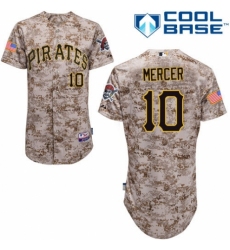 Men's Majestic Pittsburgh Pirates #10 Jordy Mercer Replica Camo Alternate Cool Base MLB Jersey