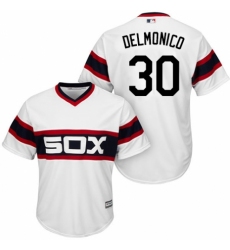 Youth Majestic Chicago White Sox #30 Nicky Delmonico Authentic White 2013 Alternate Home Cool Base MLB Jersey