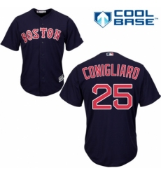 Men's Majestic Boston Red Sox #25 Tony Conigliaro Replica Navy Blue Alternate Road Cool Base MLB Jersey