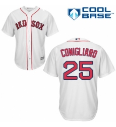 Men's Majestic Boston Red Sox #25 Tony Conigliaro Replica White Home Cool Base MLB Jersey