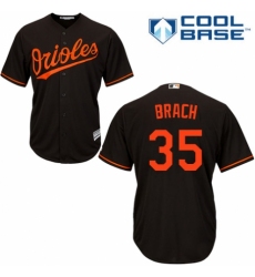 Youth Majestic Baltimore Orioles #35 Brad Brach Replica Black Alternate Cool Base MLB Jersey