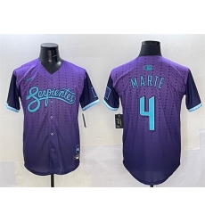 Men's Arizona Diamondbacks #4 Ketel Marte Purple 2025 City Connect Limited Stitched Baseball Jersey