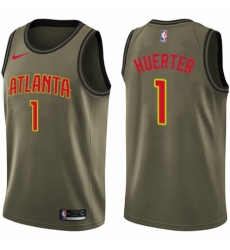 Youth Nike Atlanta Hawks #1 Kevin Huerter Swingman Green Salute to Service NBA Jersey