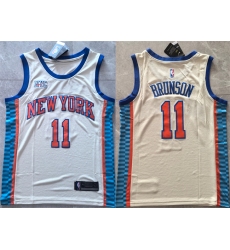Men's New Yok Knicks #11 Jalen Brunson Cream 2025-26 City Edition Stitched Basketball Jersey