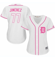 Women's Majestic Detroit Tigers #77 Joe Jimenez Replica White Fashion Cool Base MLB Jersey
