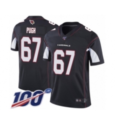Men's Arizona Cardinals #67 Justin Pugh Black Alternate Vapor Untouchable Limited Player 100th Season Football Jersey