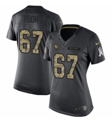 Women's Nike Arizona Cardinals #67 Justin Pugh Limited Black 2016 Salute to Service NFL Jersey