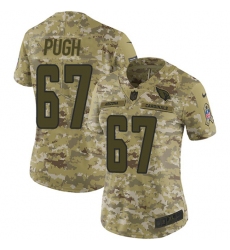 Women's Nike Arizona Cardinals #67 Justin Pugh Limited Camo 2018 Salute to Service NFL Jersey