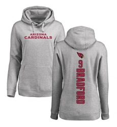NFL Women's Nike Arizona Cardinals #9 Sam Bradford Ash Backer Pullover Hoodie