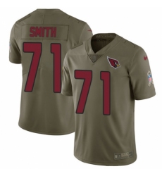 Youth Nike Arizona Cardinals #71 Andre Smith Limited Olive 2017 Salute to Service NFL Jersey