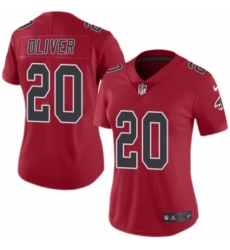 Women's Nike Atlanta Falcons #20 Isaiah Oliver Limited Red Rush Vapor Untouchable NFL Jersey