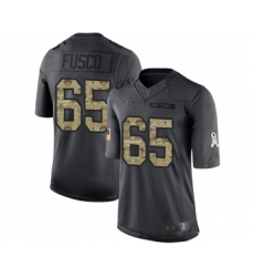 Men's Atlanta Falcons #65 Brandon Fusco Limited Black 2016 Salute to Service Football Jersey