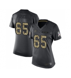 Women's Atlanta Falcons #65 Brandon Fusco Limited Black 2016 Salute to Service Football Jersey