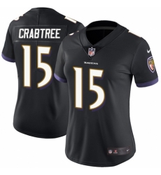Men's Nike Baltimore Ravens #15 Michael Crabtree Limited Purple Rush Vapor Untouchable NFL Jersey