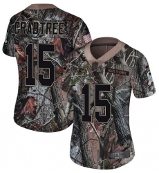 Women's Nike Baltimore Ravens #15 Michael Crabtree Limited Camo Salute to Service NFL Jersey