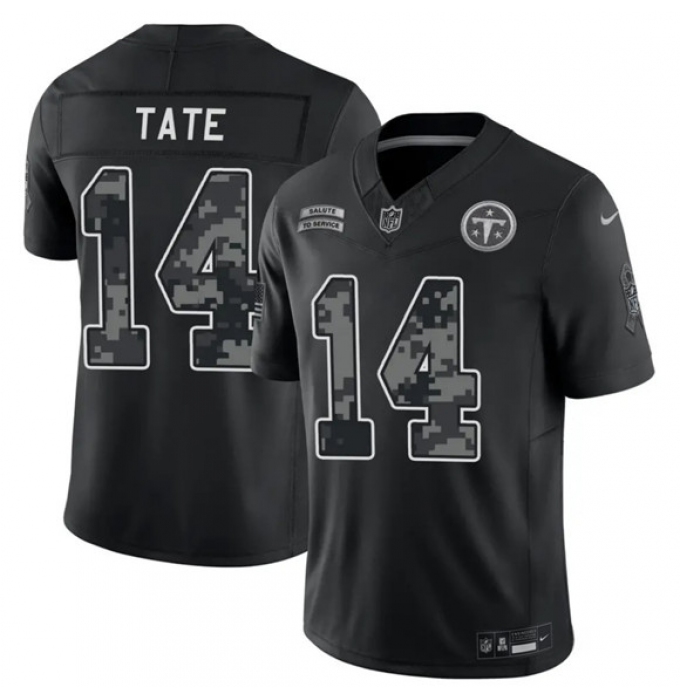 Men's Tennessee Titans #14 Carnell Tate Black F.U.S.E. 2026 Salute to Service Limited Football Stitched Jersey
