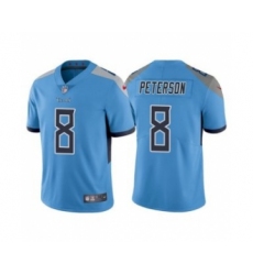 Men's Tennessee Titans #8 Adrian Peterson Blue Vapor Untouchable Stitched Jersey