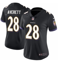 Women's Nike Baltimore Ravens #28 Anthony Averett Black Alternate Vapor Untouchable Limited Player NFL Jersey
