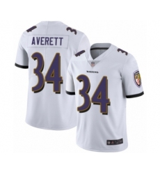 Youth Baltimore Ravens #34 Anthony Averett White Vapor Untouchable Limited Player Football Jersey