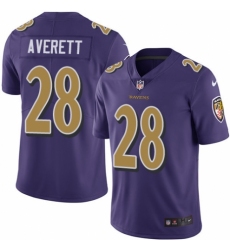 Youth Nike Baltimore Ravens #28 Anthony Averett Limited Purple Rush Vapor Untouchable NFL Jersey
