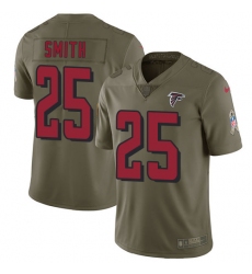 Men's Nike Atlanta Falcons #25 Ito Smith Limited Olive 2017 Salute to Service NFL Jersey