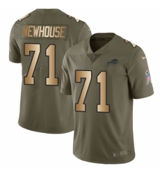 Men's Nike Buffalo Bills #71 Marshall Newhouse Limited Olive/Gold 2017 Salute to Service NFL Jersey