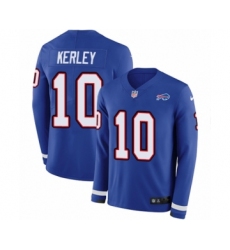 Men's Nike Buffalo Bills #10 Jeremy Kerley Limited Royal Blue Therma Long Sleeve NFL Jersey