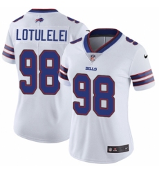 Women's Nike Buffalo Bills #98 Star Lotulelei White Vapor Untouchable Elite Player NFL Jersey
