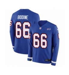 Men's Nike Buffalo Bills #66 Russell Bodine Limited Royal Blue Therma Long Sleeve NFL Jersey