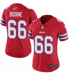 Women's Nike Buffalo Bills #66 Russell Bodine Limited Red Rush Vapor Untouchable NFL Jersey