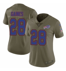 Women's Nike Buffalo Bills #28 Phillip Gaines Limited Olive 2017 Salute to Service NFL Jersey