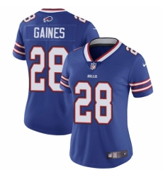 Women's Nike Buffalo Bills #28 Phillip Gaines Royal Blue Team Color Vapor Untouchable Limited Player NFL Jersey