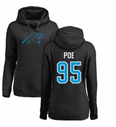 NFL Women's Nike Carolina Panthers #95 Dontari Poe Black Name & Number Logo Pullover Hoodie