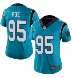 Women's Nike Carolina Panthers #95 Dontari Poe Blue Alternate Vapor Untouchable Limited Player NFL Jersey