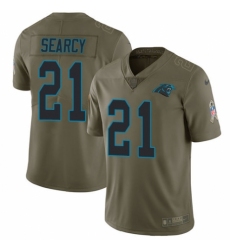 Men's Nike Carolina Panthers #21 Da'Norris Searcy Limited Olive 2017 Salute to Service NFL Jersey