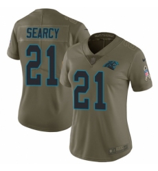 Women's Nike Carolina Panthers #21 Da'Norris Searcy Limited Olive 2017 Salute to Service NFL Jersey