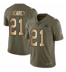 Youth Nike Carolina Panthers #21 Da'Norris Searcy Limited Olive/Gold 2017 Salute to Service NFL Jersey