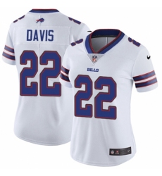 Women's Nike Buffalo Bills #22 Vontae Davis White Vapor Untouchable Elite Player NFL Jersey
